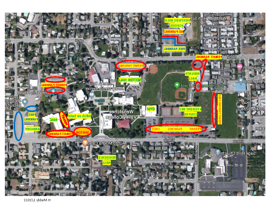 Map depicting parking 很多 on the 皇冠8868会员登录 campus